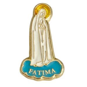Vintage Saint Lady of Fatima of Portugal Pin Virgin Mary Blessed Mother Patron
